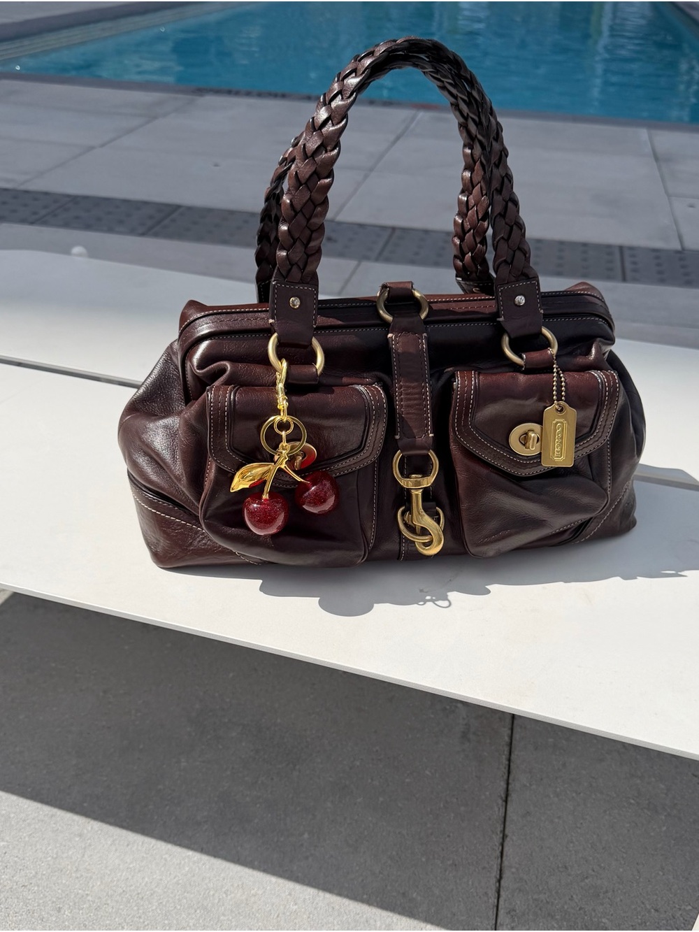 Vintage Coach Legacy Brown Leather Daphne Shoulder Bag - Picture 3 of 12